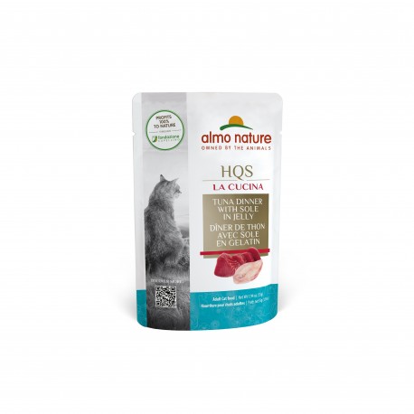 ALMO POCHETTE LA CUCINA CHAT THON ET SOLE EN GELEE 55GR ALMO Canned Food