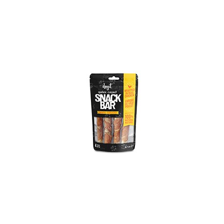 Gateries Snack Bar Dogit, torsades de cuir brut et poulet, 1 DOGIT Friandises