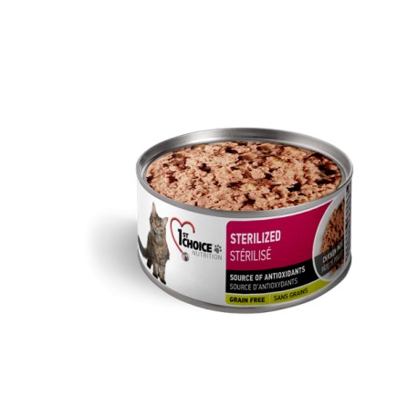 STERILISE - Pate de poulet (adulte)0,156 Kg 1ST CHOICE Canned Food