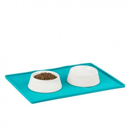 MESSY MUTTS TAPIS SILICONE, TRAVERS METAL, LARGE BLEU MESSY Produits entretien