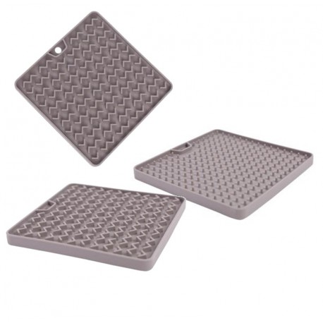 TAPIS D ALIM.THÉRAPEUTIQUE SANS SPATULE EN SILICONE - GRIS 5