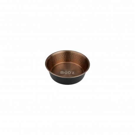 BUDZ BOL EN INOX, INTERIEUR MARTELE - CUIVRE 480ml (16oz) BUDZ Bols eau et nourriture