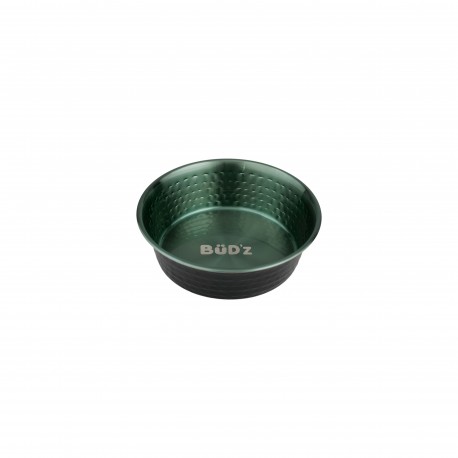 BUDZ BOL EN INOX, INTERIEUR MARTELE - VERT 950ml (32oz) BUDZ Bols eau et nourriture