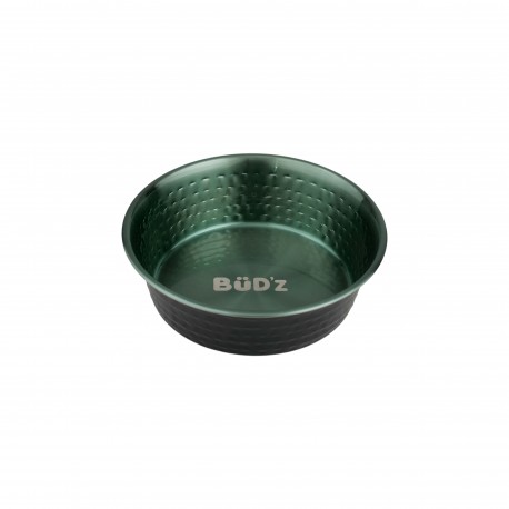 BUDZ BOL EN INOX, INTERIEUR MARTELE - VERT 1900ml (64oz) BUDZ Bols eau et nourriture