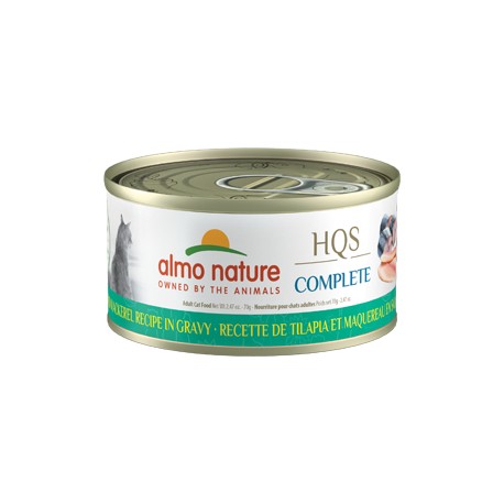 ALMO NATURE HQS COMPLETE CHAT - TILAPIA ET MAQUEREAU EN SAUC ALMO Nourritures en conserve