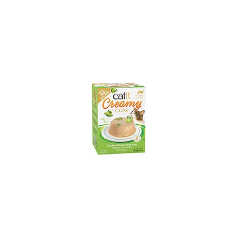 Mousse Catit Creamy Cups, Poulet avec kiwi, 4 x 25 g CATIT Treats