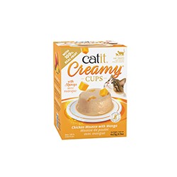 Mousse Catit Creamy Cups, Poulet avec mangue, 4 x 25 g CATIT Treats
