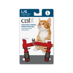 Harnais réglable Catit, rouge, grand-V CATIT Leashes And Collars