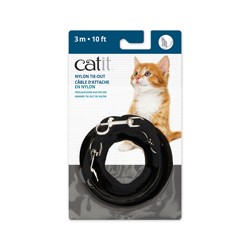 Câble d attache Catit/nylon, 3 m, noir-V CATIT Leashes And Collars