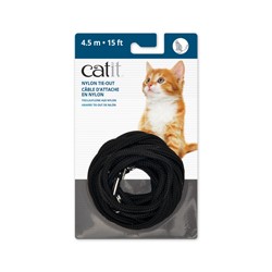Câble d attache Catit/nylon, 4,5m,noir-V CATIT Laisses et colliers