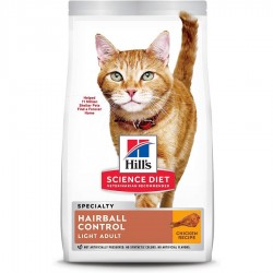 Hill s Science Diet Adult Hairball Control Light 7 lbs HILLS-SCIENCE DIET Dry Food