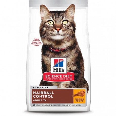 Hills Science Diet Adult 7 Hairball Control 7 lbs  Dry Food