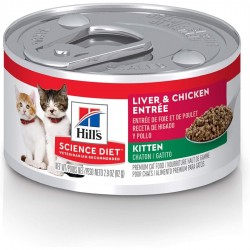 Hills Science Diet Kitten Liver & Chicken Entrée 2,9 oz HILLS-SCIENCE DIET Nourritures en conserve