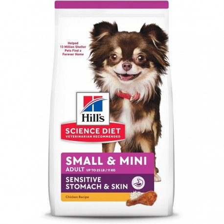 Hills ScDiet Adult Sensitive Stom.&Skin Sm.&Mini 4 lbs HILLS-SCIENCE DIET Dry Food