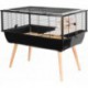 Cage Neo Noire 78x48x36cm, nr(205623NOI) ZOLUX Cages Equipees