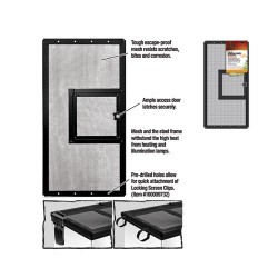 "Fresh Air Screen Cover with Hinged Door - 20"" x 10"""