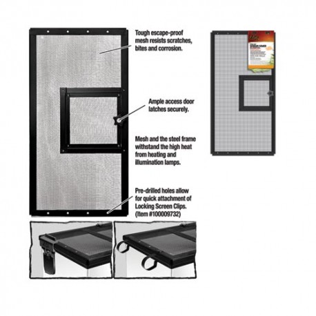 "Fresh Air Screen Cover with Hinged Door - 24"" x 12"""