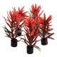 "Mini Plant - Red and Brown - 3"" - 5 pk"