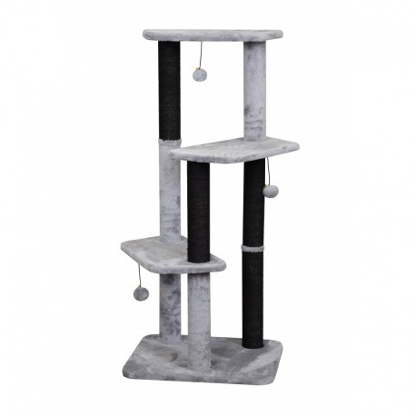 BUDZ ARBRE A CHAT TROIS NIVEAUX AVEC SISAL NOIR 50X40X111CM BUDZ Scratching post