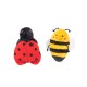 ZP CRINKLE PELUCHE ABEILLE & COCCINELLE 2/PQT 9'' ZIPPYPAWS Jouets