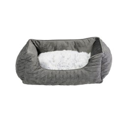 BUDZ LIT A REBORDS ELEVES COSMOS, GRIS MOYEN 60x50x20cm BUDZ Lits, coussins, paniers