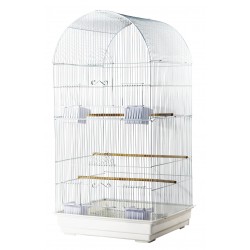 CAGE VOLLIERE PINSON KAURI 18,5X18,5X36 BLANC DAYANG Cages equipées