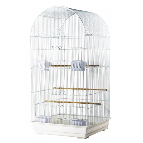 CAGE VOLLIERE PINSON KAURI 18,5X18,5X36 BLANC DAYANG Equipped Cages