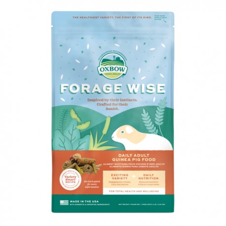 OXBOW FORAGE WISE - NOURRITURE POUR COCHON D'INDE ADULTE 4lb