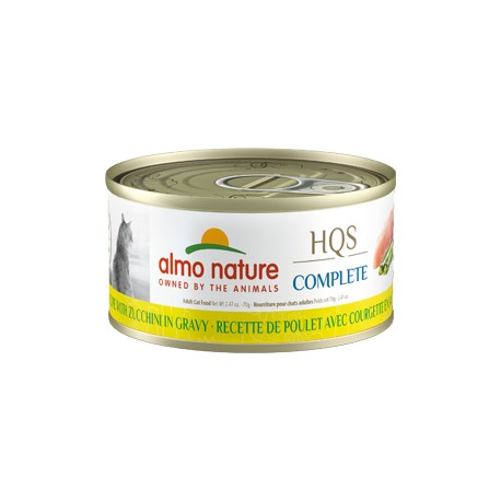 ALMO NATURE HQS COMPLETE CHAT POULET ET COURGETTE EN SAUCE 7 ALMO Nourritures en conserve