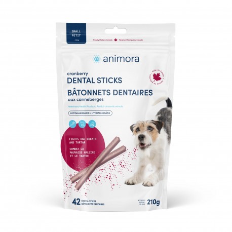 ANIMORA BÂTONNETS DENTAIRES AUX CANNEBERGES POUR CHIEN, PETI  Friandises