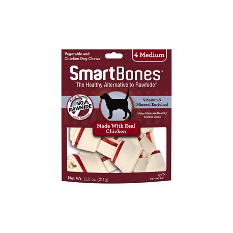 Spectrum Os à Mâcher « Smart Bones » Poulet Moyen 4 MCX SMARTBONES Friandises