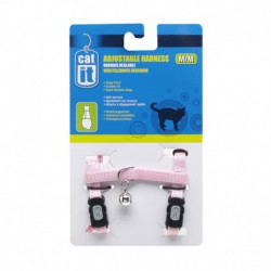 Harnais réglable Catit, rose, moyen-V CATIT Laisses Et Colliers