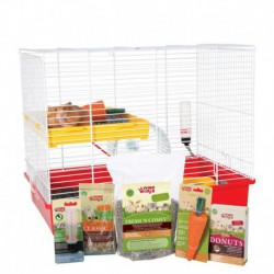 Cage equipee de luxe LW pour hamster LIVING WORLD Equipped Cages