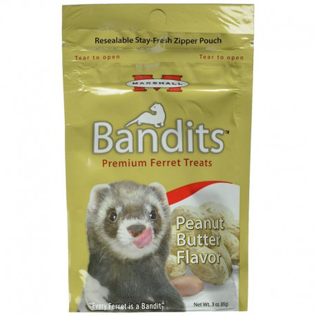 Bandits Ferret Treat, Peanut Butter, 3 oz. MARSHALL Friandises
