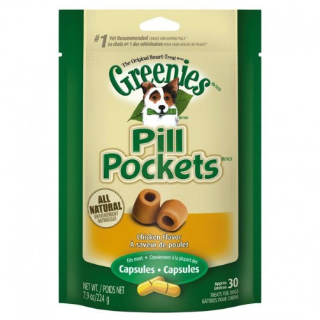 Greenies  Pill Pockets  pour Capsules Saveur de Poulet pou GREENIES Friandises