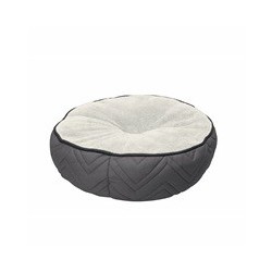 Matelas-lit piqué DO, rond, gris/blanc DOGIT Beds, Cushions, Baskets