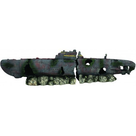 PROMO - FÃ©vrier - AQUA-FIT Polyresin Submarine Wreck 16x4x AQUA-FIT Decorations aquarium