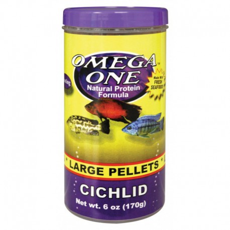 OS Large Cichlid Pellets 6oz OMEGA ONE Food