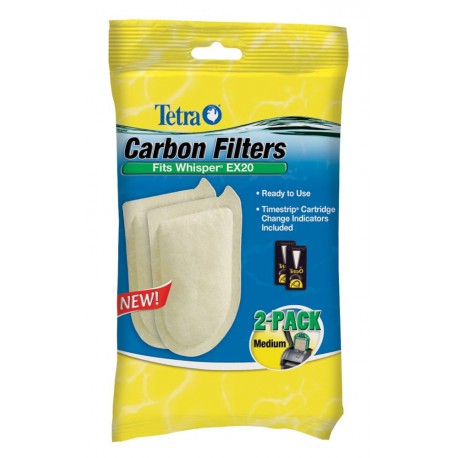 WHISPER EX Carbon Filter MED 2pk TETRA Masses Filtrantes