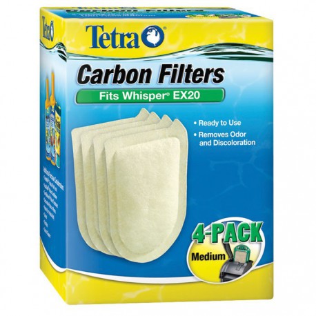 WHISPER EX Carbon Filter MED 4pk TETRA Masses filtrantes