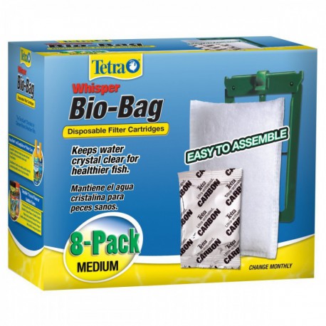WHISPER Bio-Bag Med 8 pack TETRA Masses filtrantes