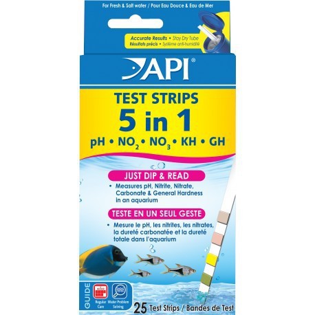 API 33G 5 in 1 Aquarium Test Strips API Produits Treatments Products