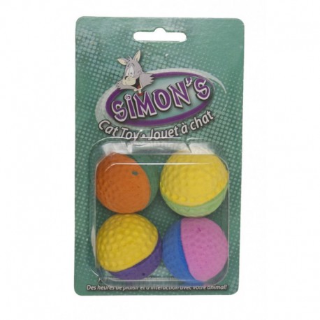 SIMON'S Two-Tone Sponge Balls 4/Pk SIMONS Jouets