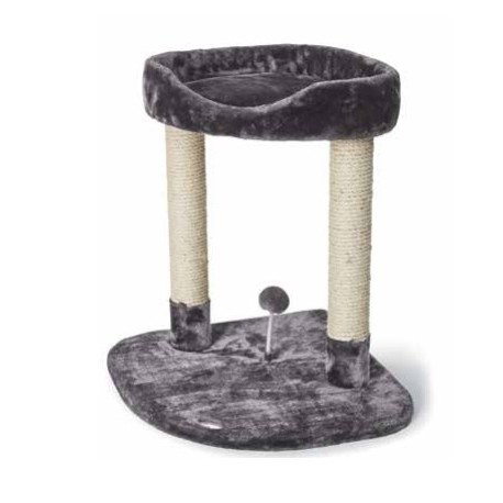 BUDZ ARBRE A CHAT CLASSIC 2 NIVEAUX/PERCHOIR GRIS 50X50X62.5 BUDZ Scratching post