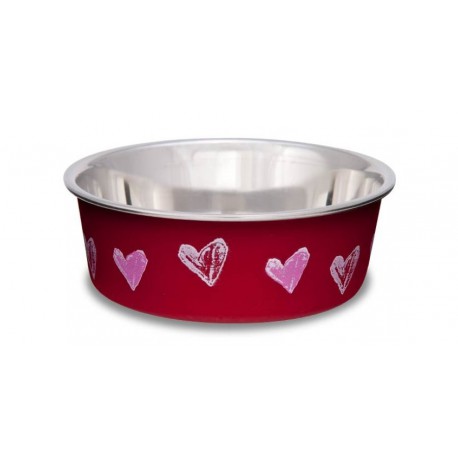 LOVING PETS BELLA CHAT BOL ROUGE - COEUR T.PETIT LOVING PET Food And Water Bowls