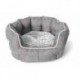 BUDZ CHIEN LIT ROND REBORDS ELEVES DELUXE 17,5 X 15,5 GRIS BUDZ Beds, Cushions, Baskets