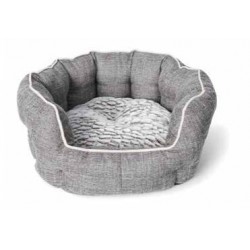 BUDZ CHIEN LIT ROND REBORDS ELEVES DELUXE 17,5 X 15,5 GRIS BUDZ Lits, coussins, paniers