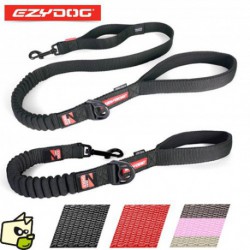 EZYDOG CHIEN LAISSE ZERO SHOCK NOIR 48 PO  Laisses et colliers