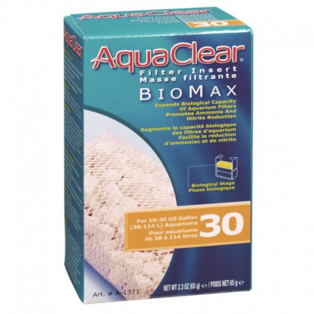 Biomax Pour AquaClear 30, 65 G-V AQUACLEAR Masses filtrantes