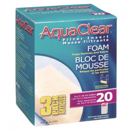 AquaClear Sachet D/Mouse Filt.Mini-V AQUACLEAR Masses filtrantes